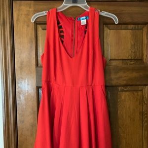 Dark Orange Sleeveless Dress